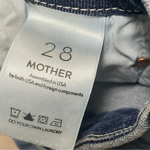 Mother Denim Blue Jeans High Waisted Looker Ankle Fray Jeans Distressed Sz 28 - Picture 8 of 12